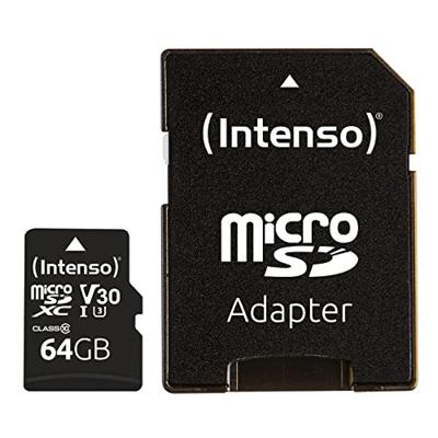 Intenso Professional microSDXC-kaart 64 GB Class 10, UHS-I Incl. SD-adapter Intenso Professional microSDXC-kaart 64 GB Class 10, UHS-I Incl. SD-adapter