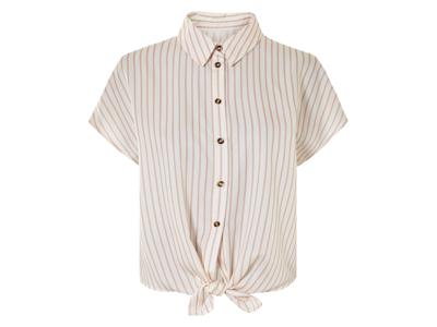 esmara Dames wikkelblouse (Wit/lichtroze, 46) esmara Dames wikkelblouse (Wit/lichtroze, 46)