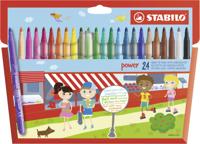 STABILO Power viltstift Medium Multi kleuren 24 stuk(s) - thumbnail