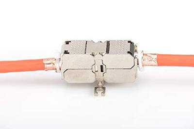 Digitus RJ45 / Connector Netwerk Adapter CAT 6A, Zonder connectoren [1x LSA, Snijklem, Snelaansluiting - 1x LSA, Snijklem, Snelaansluiting] Zilver, Staal