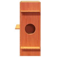 Kattenhuis 43x43x90 cm massief grenenhout wasbruin - thumbnail