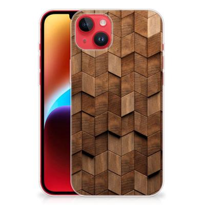 Bumper Hoesje voor iPhone 14 Plus Wooden Cubes Bumper Hoesje voor iPhone 14 Plus Wooden Cubes