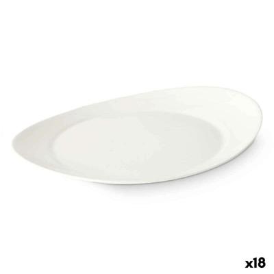Eetbord Vivalto Wit Opaal glas 30,5 x 3 x 26 cm (18 Stuks)