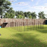 Hondenkennel 25,41 m² staal zwart - thumbnail