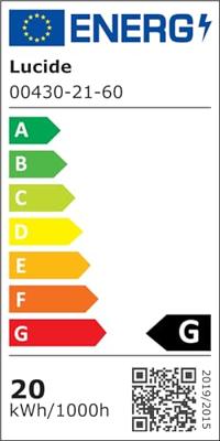 Lucide BERLIANE - Hanglamp - Ø 34 cm - LED Dimb. - 5x4W 2700K - Met vervangbare LED-module - Transparant | Essential