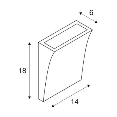 SLV 1000342 LED-buitenlamp (wand) 10 W Antraciet