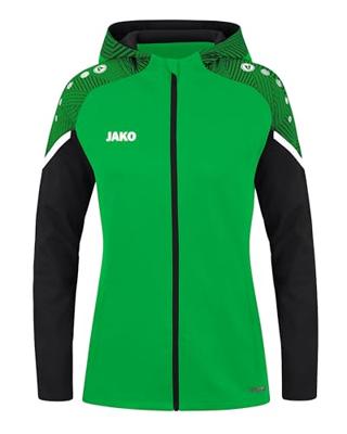 JAKO 6822D Jas Met Kap Performance Dames - Zachtgroen/Zwart - 38