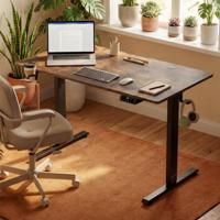 Zit sta bureau Bruin 140x60x72-117cm - thumbnail