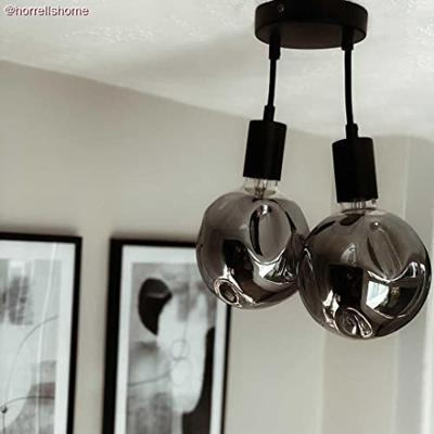 Plafondkap 2 uitgangen zwart rond 12 cm Plafondkap 2 uitgangen zwart rond 12 cm