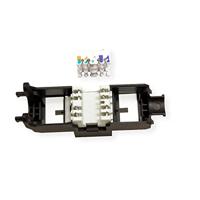 ROLINE Cat.6A (Klasse EA) Keystone, RJ45, niet afgeschermd, zonder gereedschap, zwart - thumbnail