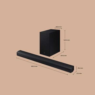 Draadloze soundbar Samsung HWB650DZF 370W 370 W Zwart