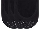 FALKE 3-paar Step High - dames footies met anti slip - Kousenvoetjes die niet afzakken - Sokken voor in loafers - 36 - Zwart - Onderbroek - - 36 - - thumbnail