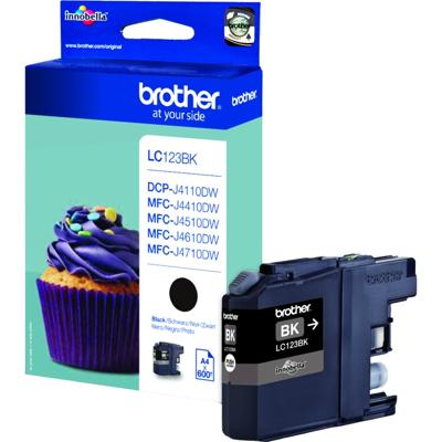 Brother inktcartridge, 600 pagina's, OEM LC-123BK, zwart Brother inktcartridge, 600 pagina's, OEM LC-123BK, zwart