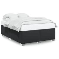 Bedframe kunstleer zwart 140x200 cm - thumbnail