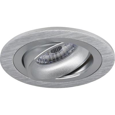 Kantelbare Zilveren GU10 Inbouwspot Armatuur - Ø92mm - Aluminium