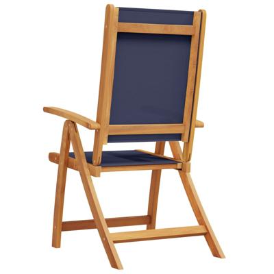 Tuinstoelen inklapbaar 4 st massief acaciahout en textileen