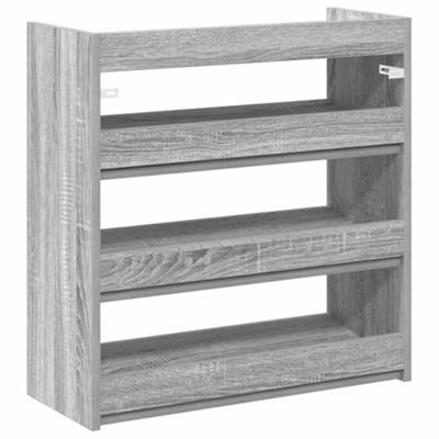 VidaXL Schoenenrek 60x25x62 cm bewerkt hout grijs sonoma eikenkleurig