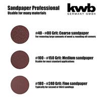 kwb 818904 Schuurpapier Korrelgrootte (num) 40 (l x b) 230 mm x 115 mm 5 stuk(s) - thumbnail