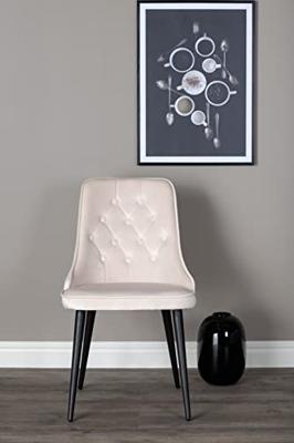 Nohr Eetkamerstoel 'Damar' Velvet, kleur Beige