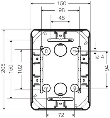 Hensel 62000063 Verdeeldoos Halogeenvrij, Verzegelbaar, Weerbestendig (l x b) 210 mm x 155 mm 1 stuk(s)