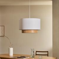 Kave Home Lampenkap 'Erna' Bamboe en stof, Ø60cm - thumbnail