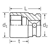 Stahlwille 50 IMP 12 23010012 Zeskant Dopsleutelinzetstuk 1/2 (12.5 mm) - thumbnail