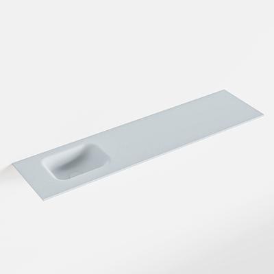 MONDIAZ LEX Clay solid surface inleg wastafel voor toiletmeubel 120cm. Positie wasbak links MONDIAZ LEX Clay solid surface inleg wastafel voor toiletmeubel 120cm. Positie wasbak links