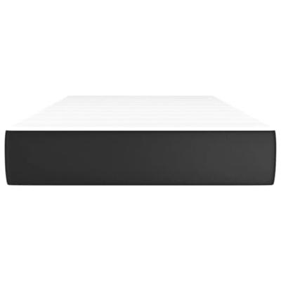 Pocketveringmatras medium 80x200x20 cm kunstleer zwart