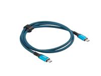 Lanberg CA-CMCM-44CU-0005-BK USB-kabel USB4 Gen 2x2 0,5 m USB C Zwart, Blauw - thumbnail