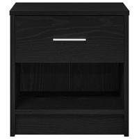 Nachtkastje met lade 39x28x41 cm zwart - thumbnail