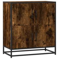 Dressoir 68x35x76 cm bewerkt hout gerookt eikenkleurig - thumbnail