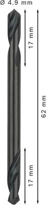 Bosch Accessoires Dubbele eindboor 4,9 x 17 x 62 mm 10st - 2608597593