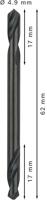 Bosch Accessoires Dubbele eindboor 4,9 x 17 x 62 mm 10st - 2608597593 - thumbnail