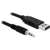 Delock 83115 USB-kabel USB 2.0 USB-A stekker, Jackplug-stekker 3,5 mm 1.80 m Zwart - thumbnail