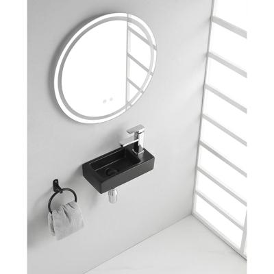 Wiesbaden Rhea S Mini Fontein Keramiek Mat Zwart 36.5x18x9cm Rechts