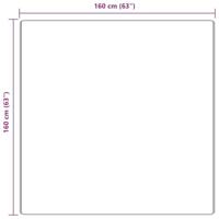 Antislip Shaggy Tapijt Crème 160 x 160 cm PP - thumbnail