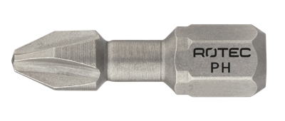 Rotec Torsionbit PH 1 | L=25 | C6.3 | BASIC | 2 stuks - 801.00012 Rotec Torsionbit PH 1 | L=25 | C6.3 | BASIC | 2 stuks - 801.00012