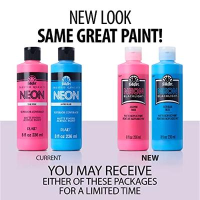 FolkArt • neon blacklight blue