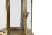 Kaarshouder Home ESPRIT Gouden Metaal Kristal 18 x 18 x 35,5 cm - thumbnail