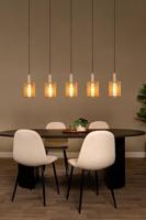 Lucide LAMBRES - Hanglamp - 5xE27 - Taupe - thumbnail