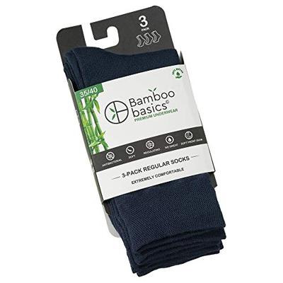 3-paar unisex sokken BEAU - Bamboe heren en dames sokken - Donkerblauw - Zwart