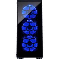 Inter-Tech cxc2 midi tower behuizing (zwart | 3x usb-a | window) - thumbnail