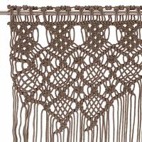 Gordijn macram 140x240 cm katoen taupe - thumbnail
