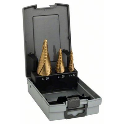 Bosch Accessories 2608587432 HSS Getrapteboorset 3-delig TiN 3 vlakken schacht 1 set(s)