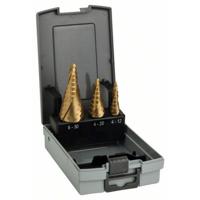 Bosch Accessories 2608587432 HSS Getrapteboorset 3-delig TiN 3 vlakken schacht 1 set(s) - thumbnail