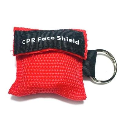 CPR Emergency face Shield masker sleutel ring ademhaling masker (rood)