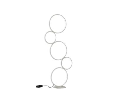 Trio Design vloerlampRondo 5-rings wit - 422610531