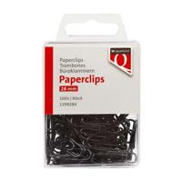 Paperclip quantore 28mm zwart 100 stuks - thumbnail