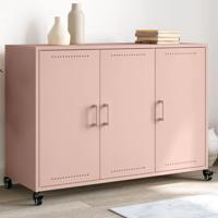 Dressoir 100,5x39x72 cm staal roze - thumbnail