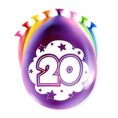 Party Ballonnen 20 Jaar (8st)